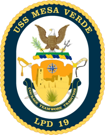 Coat of arms (crest) of the Ampibious Transport Dock USS Mesa Verde (LPD-19), US Navy