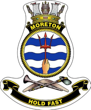 Coat of arms (crest) of the HMAS Moreton, Royal Australian Navy