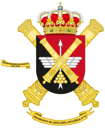 Coat of arms (crest) of the 72nd Air Defence Artillery Regiment, Spanish Army