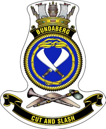 Coat of arms (crest) of the HMAS Bundaberg, Royal Australian Navy