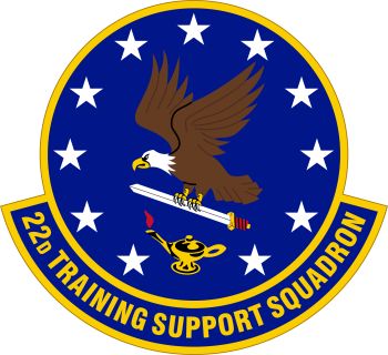 Coat of arms (crest) of the 22nd Training Support Squadron, US Air Force