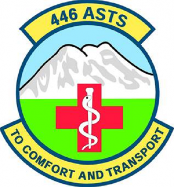 Coat of arms (crest) of the 446th Aeromedical Staging Squadron, US Air Force