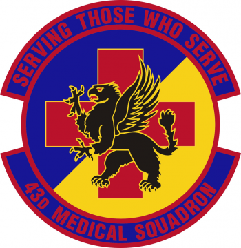 Coat of arms (crest) of the 43rd Medical Squadron, US Air Force