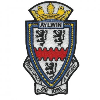 Coat of arms (crest) of the Destroyer Escort USS Aylwin (DE-1081)