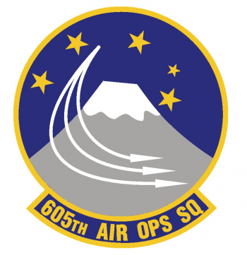 Coat of arms (crest) of the 605th Air Operations Squadron, US Air Force