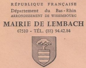 Blason de Lembach (Bas-Rhin)/Coat of arms (crest) of {{PAGENAME