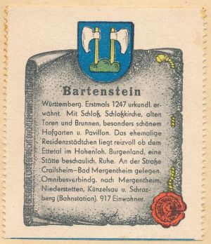 Wappen von Bartenstein/Coat of arms (crest) of Bartenstein