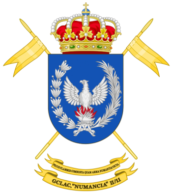 Coat of arms (crest) of the Light Armoured Cavalry Group Numancia II-11, Spanish Army