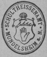 Wappen von Mundelsheim/Arms (crest) of Mundelsheim