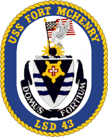 Coat of arms (crest) of the Dock Landing Ship USS Fort McHenry (LSD-43)