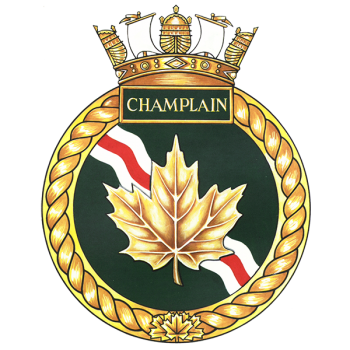 Coat of arms (crest) of the HMCS Champlain, Royal Canadian Navy