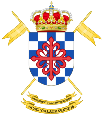 Coat of arms (crest) of the Armoured Cavalry Group Calatrava II-16, Spanish Army