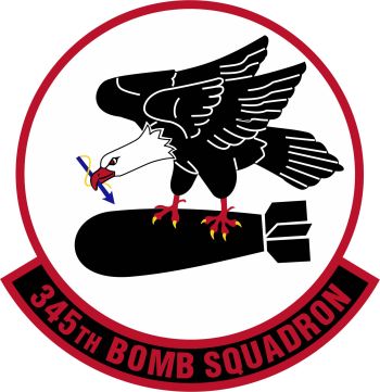 Coat of arms (crest) of the 345th Bombardment Squadron, US Air Force