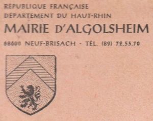 Blason de Algolsheim