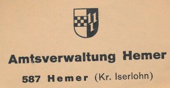 Wappen von Amt Hemer/Coat of arms (crest) of Amt Hemer